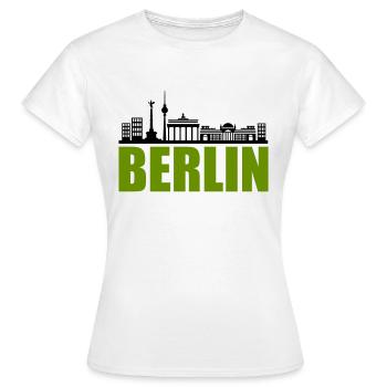 Horizon de Berlin - T-shirt Femme - blanc - Devant - AI Model Female 172 dark (172cm)
