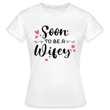 Bientôt une épouse - T-shirt Femme - blanc - Devant - AI Model Female 172 dark (172cm)