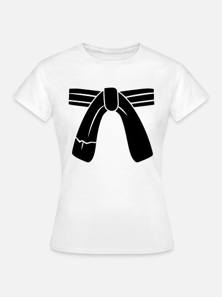Gürtel - Frauen T-Shirt - Weiß