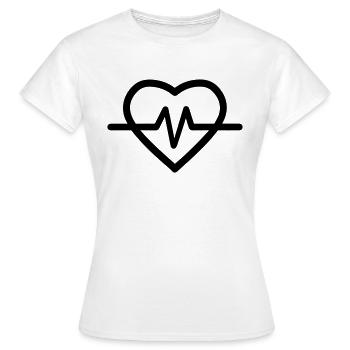 heartbeat - Women's T-Shirt - white - Front - AI Model Female 172 dark (172cm)