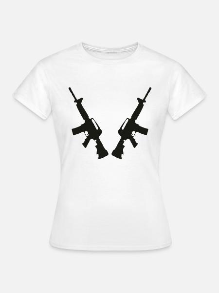 m16 2mal andere position - Frauen T-Shirt - Weiß