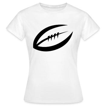 American Football - Frauen T-Shirt - Weiß - Vorne - AI Model Female 172 dark (172cm)