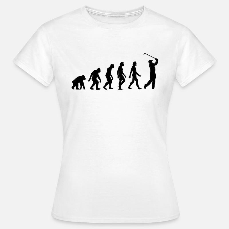 Die Evolution von Golf - Frauen T-Shirt - Weiß