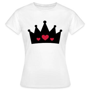 Couronne (couronne) 05.3 - T-shirt Femme - blanc - Devant - AI Model Female 172 dark (172cm)
