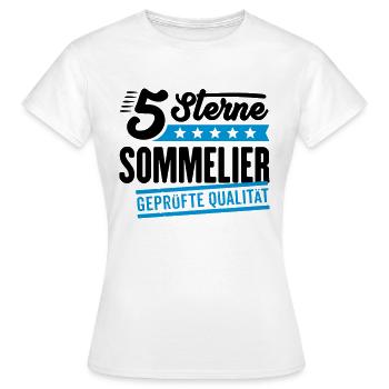 5Sterne Sommelier - Frauen T-Shirt - Weiß - Vorne - AI Model Female 172 dark (172cm)