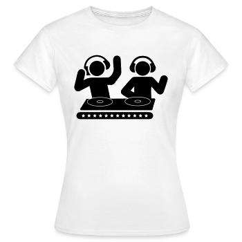 Double DJ - T-shirt Femme - blanc - Devant - AI Model Female 172 dark (172cm)