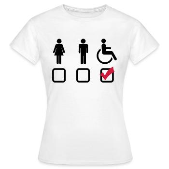 behinderter_f2 - Women's T-Shirt - white - Front - AI Model Female 172 dark (172cm)