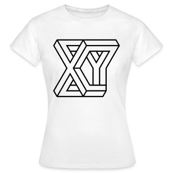 Impossible Figures 76A - Women's T-Shirt - white - Front - AI Model Female 172 dark (172cm)