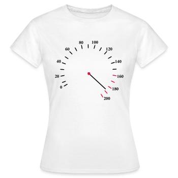 Tacho Schnell - Frauen T-Shirt - Weiß - Vorne - AI Model Female 172 dark (172cm)
