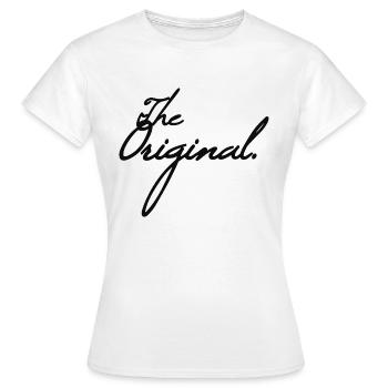 THE ORIGINAL - Frauen T-Shirt - Weiß - Vorne - AI Model Female 172 dark (172cm)
