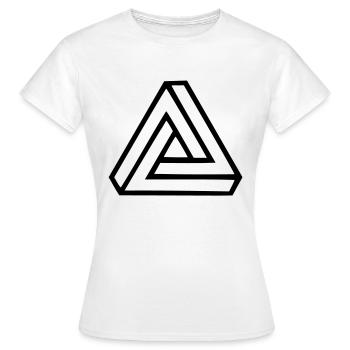 Triangle Visual Illusion - Women's T-Shirt - white - Front - AI Model Female 172 dark (172cm)