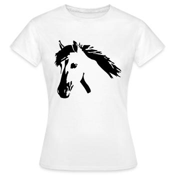 Wildpferd - Frauen T-Shirt - Weiß - Vorne - AI Model Female 172 dark (172cm)