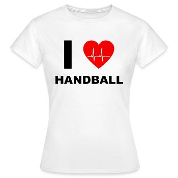J'aime le handball - J'aime le handball - T-shirt Femme - blanc - Devant - AI Model Female 172 dark (172cm)