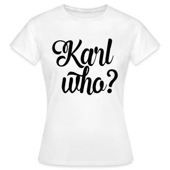 Karl who ? - T-shirt Femme - blanc - Devant - AI Model Female 172 dark (172cm)