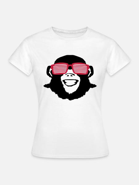 monkey_shades_op2 - Frauen T-Shirt - Weiß