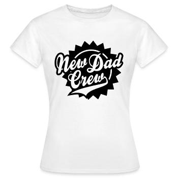Nouveau papa Crew Shield design - T-shirt Femme - blanc - Devant - AI Model Female 172 dark (172cm)