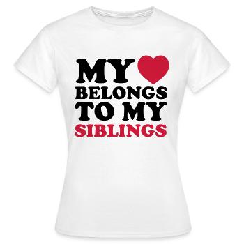 MHBTM siblings - Women's T-Shirt - white - Front - AI Model Female 172 dark (172cm)