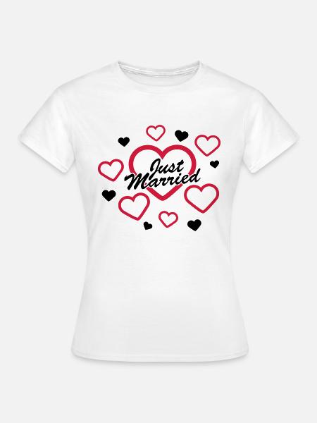 Just Married Design - Frauen T-Shirt - Weiß