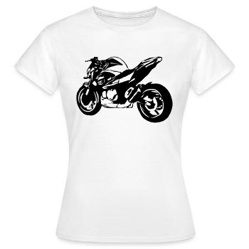 Vélo nu de la moto - T-shirt Femme - blanc - Devant - AI Model Female 172 dark (172cm)