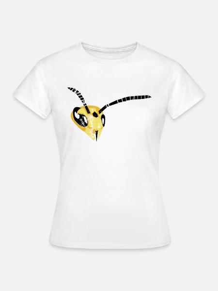 Summende Brillanz: Fesselndes Wespendesign - Frauen T-Shirt - Weiß
