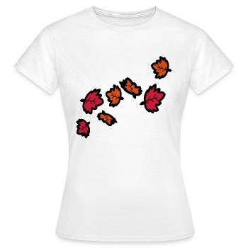 Feuilles d'érable automne - T-shirt Femme - blanc - Devant - AI Model Female 172 dark (172cm)