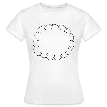 Squiggle speech bubble - Women's T-Shirt - white - Front - AI Model Female 172 dark (172cm)
