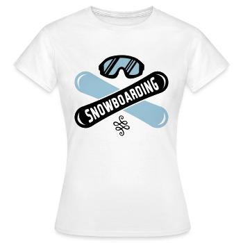 snowboarding boards - Frauen T-Shirt - Weiß - Vorne - AI Model Female 172 dark (172cm)