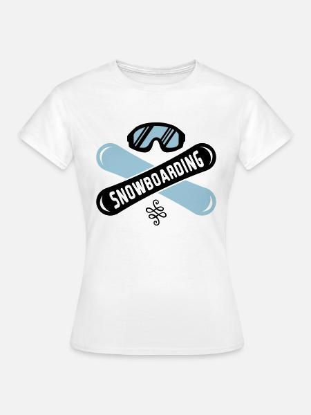 snowboarding boards - Frauen T-Shirt - Weiß