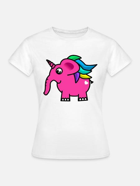 Elefant Einhorn - Frauen T-Shirt - Weiß