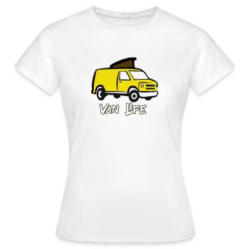 Van life / Nomadlife VANLIFER NOMADS - T-shirt Femme - blanc - Devant - AI Model Female 172 dark (172cm)