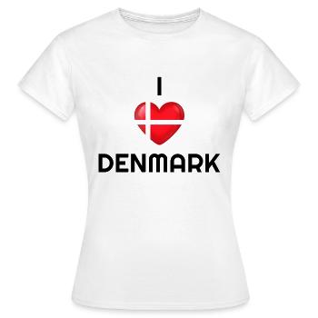 Danemark, pays du Danemark, drapeau du Danemark, Danemark - T-shirt Femme - blanc - Devant - AI Model Female 172 dark (172cm)