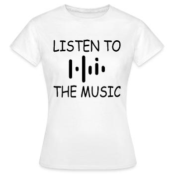 Musik Music headphones - Frauen T-Shirt - Weiß - Vorne - AI Model Female 172 dark (172cm)