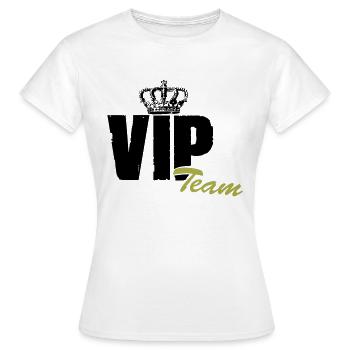 vip team - Frauen T-Shirt - Weiß - Vorne - AI Model Female 172 dark (172cm)
