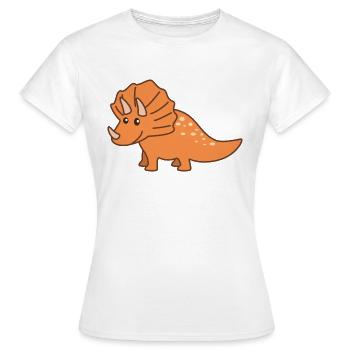 Tricératops - T-shirt Femme - blanc - Devant - AI Model Female 172 dark (172cm)