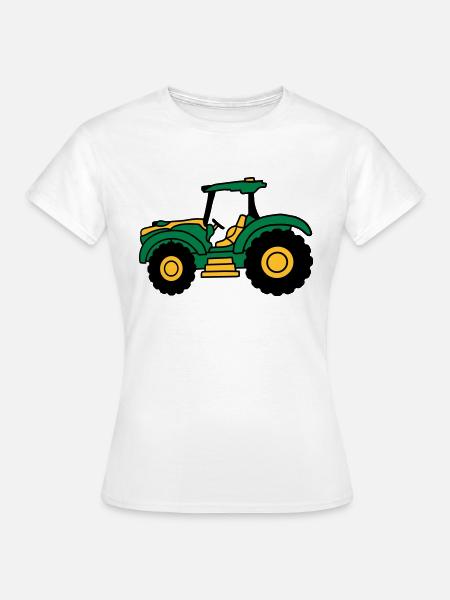 Bauernhof Traktor fahren - Frauen T-Shirt - Weiß