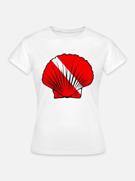 Jakobsmuschel - Frauen T-Shirt - Weiß