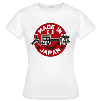 Made in Japan Rising Sun Flag JDM Drift Car Tuning - Frauen T-Shirt - Weiß - Vorne - AI Model Female 172 dark (172cm)