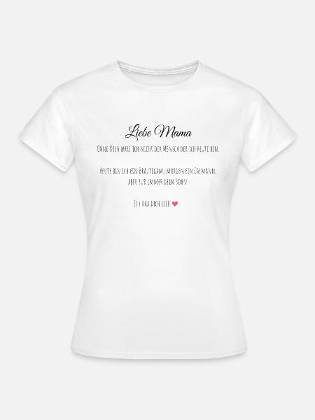 Bräutigam-Mutter Geschenk - Frauen T-Shirt - Weiß