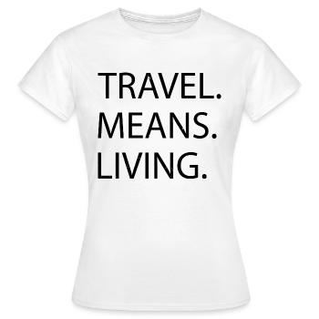 quote camping beer typography travel bug france - Women's T-Shirt - white - Front - AI Model Female 172 dark (172cm)