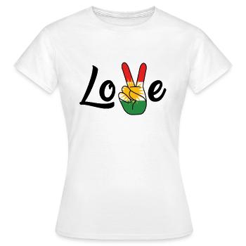 Love Liebe Kurdistan - Women's T-Shirt - white - Front - AI Model Female 172 dark (172cm)