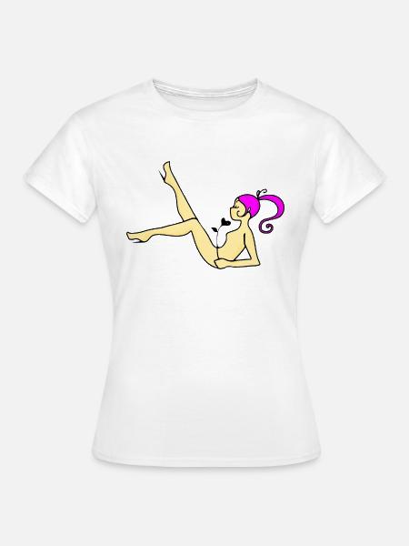 Ironische Frau - Frauen T-Shirt - Weiß