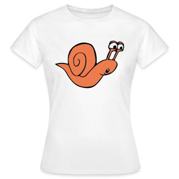 escargot style cartoon BD - T-shirt Femme - blanc - Devant - AI Model Female 172 dark (172cm)