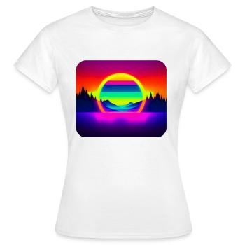 Retro 16 - Frauen T-Shirt - Weiß - Vorne - AI Model Female 172 dark (172cm)