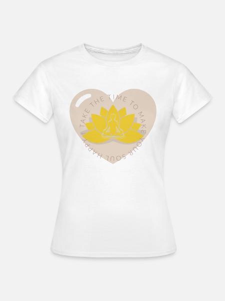 Yoga Fleur de Lotus - T-shirt Femme - blanc