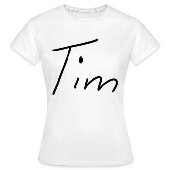 Tim - T-shirt Femme - blanc - Devant - AI Model Female 172 dark (172cm)