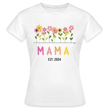 Mama est. 2024 Schwanger Werdende Mutter Geschenk - Frauen T-Shirt - Weiß - Vorne - AI Model Female 172 dark (172cm)