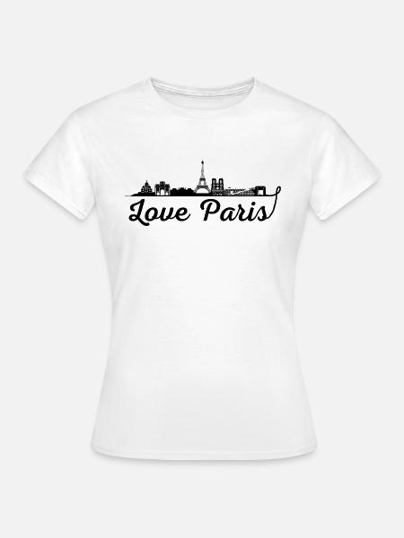 Liebe Paris - Frauen T-Shirt - Weiß