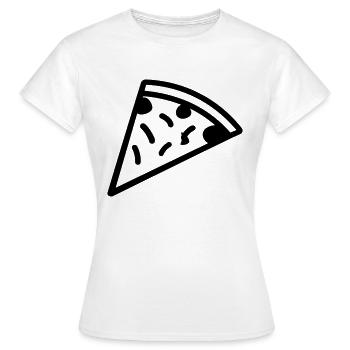 Pizza slice - Women's T-Shirt - white - Front - AI Model Female 172 dark (172cm)