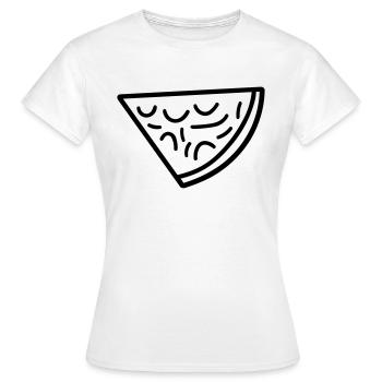 Pizza slice - Women's T-Shirt - white - Front - AI Model Female 172 dark (172cm)