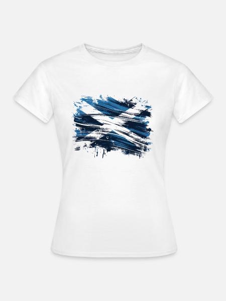Scotland Flag - Schottland Flagge - Frauen T-Shirt - Weiß